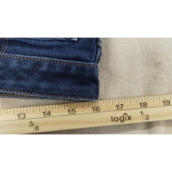 GAP 1969 Shorts Mens 30r Blue Dark Wash Perfect Boot Measured 32 - Picture 8 of 9